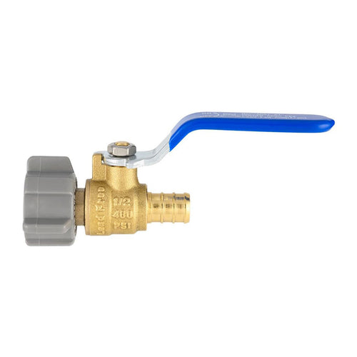 Pex-B Crimp 1/2" X 1/2" Female NPT Swivel Ball Valve