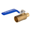 10 Pcs 3/4" PEX Crimp x 3/4" Sweat Ball Valve, Blue (Lead Free)