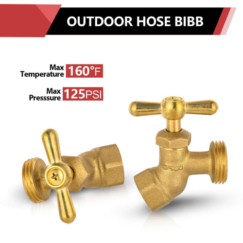 10 Pcs Heavy Duty 1/2" FIP x 3/4" MHT No-Kink Hose Bibb (Lead Free) Plumbingsell