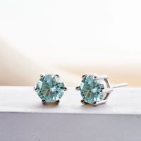 1-2 Carat D Color Moissanite Stud Earrings 925 Sterling Silver Wedding