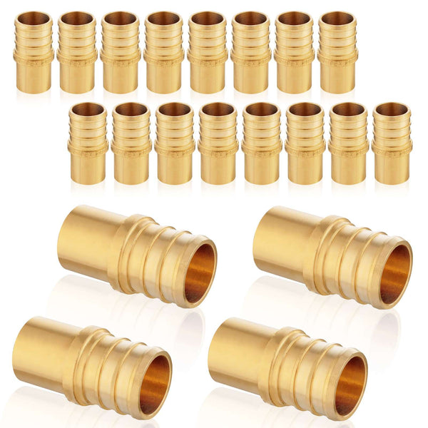 30 Pcs PEX-B Crimp 3/4" PEX x 1" Male Copper Sweat Adapter (Lead Free)