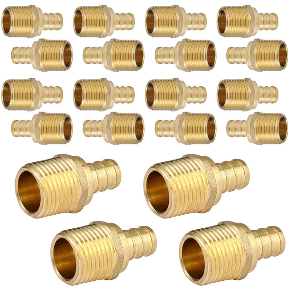 30 Pcs PEX-B Crimp 3/4" PEX x 3/4" Male Threaded Adapter (Lead Free)