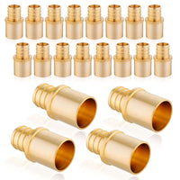 30 Pcs PEX-B Crimp 3/4" PEX x 3/4" Male Copper Sweat Adapter (Lead Free)