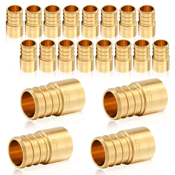 30 Pcs PEX-B Crimp 1" PEX x 3/4" Female Copper Sweat Sweat Coupling (Lead Free)