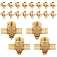 30 Pcs PEX-B Crimp 1/2" PEX x 1/2" PEX x 1/2" Drop Ear Tee (Lead Free)