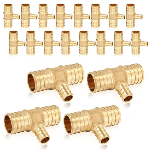 30 Pcs PEX-B Crimp 1" PEX x 1" PEX x 1/2" PEX Reducing Tee (Lead Free)