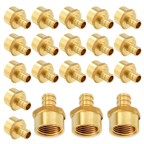 30 Pcs PEX-B Crimp 1" PEX x 3/4" Female Threaded Adapter (Lead Free)
