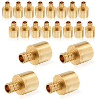 30 Pcs PEX-B Crimp 1/2" PEX x 3/4" Female Copper Sweat Sweat Coupling (Lead Free)