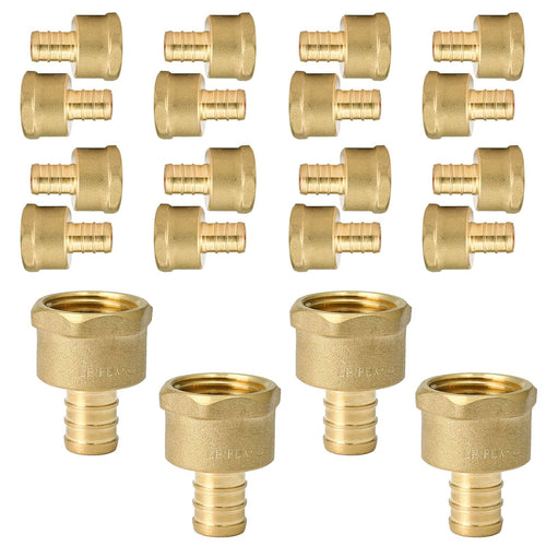 30 Pcs PEX-B Crimp 3/4" PEX x 3/4" Female Threaded Adapter NL (Lead Free)