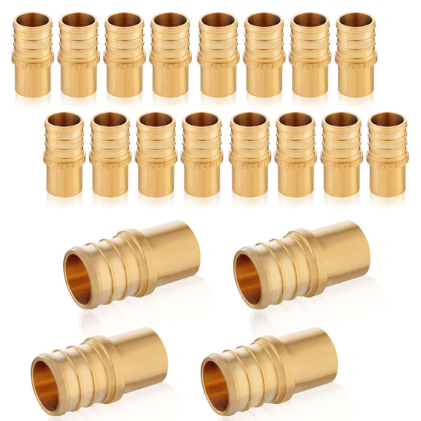30 Pcs PEX-B Crimp 3/4" PEX x 1/2" Male Copper Sweat Adapter (Lead Free)