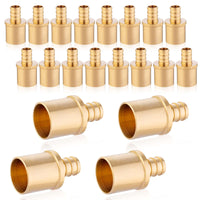 30 Pcs PEX-B Crimp 1/2" PEX x 3/4" Male Copper Sweat Adapter (Lead Free)