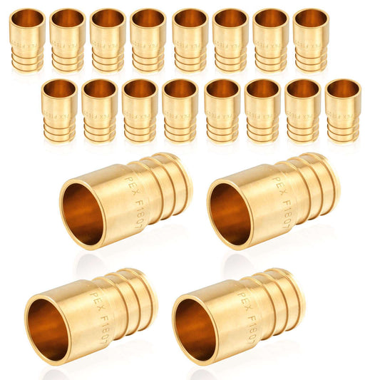 30 Pcs PEX-B Crimp 3/4" PEX x 1/2" Female Copper Sweat Sweat Coupling (Lead Free)