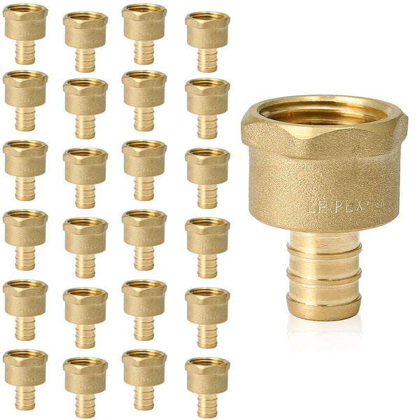 30 Pcs PEX-B Crimp 1" PEX x 1" Female Threaded Adapter (Lead Free)