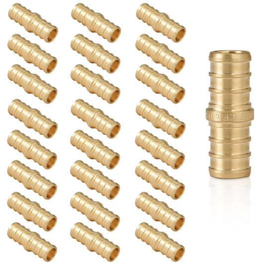 30 Pcs PEX-B Crimp 3/8" PEX X 3/8" PEX Coupling (Lead Free)