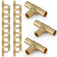 30 Pcs PEX-B Crimp 3/4" PEX x 3/4" PEX x 3/4" PEX Tee (Lead Free)