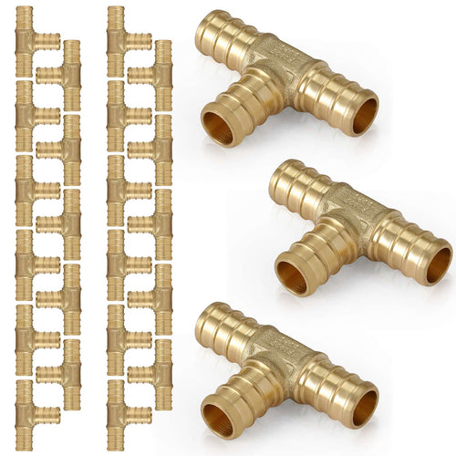 30 Pcs PEX-B Crimp 3/4" PEX x 3/4" PEX x 3/4" PEX Tee (Lead Free)