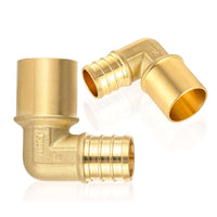 30 Pcs PEX-B Crimp 1/2" PEX x 3/4" Male Copper Sweat Elbow (Lead Free)