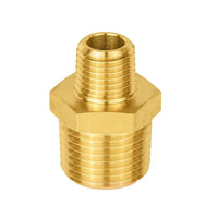 30 Pcs 1/2" X 1/4" Male NPT Brass Hex Connector