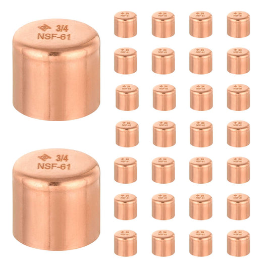 30 Pcs 1/2" Solder Copper Pipe End Cap (Plug) at Wholesale Price
