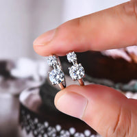 1.30ct D Moissanite Hoop Stud Earrings 925 Sterling Silver Mini Hoops Women