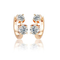 1.30ct D Moissanite Hoop Stud Earrings 925 Sterling Silver Mini Hoops Women