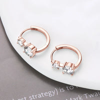 1.30ct D Moissanite Hoop Stud Earrings 925 Sterling Silver Mini Hoops Women