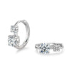 1.30ct D Moissanite Hoop Stud Earrings 925 Sterling Silver Mini Hoops Women