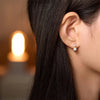 1.30ct D Moissanite Hoop Stud Earrings 925 Sterling Silver Mini Hoops Women