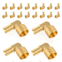 30 Pcs PEX-B Crimp 1/2" PEX x 3/4" Female Copper Sweat Elbow (Lead Free)