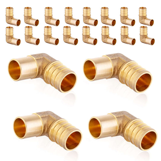 30 Pcs PEX-B Crimp 3/4" PEX x 3/4" Male Copper Sweat Elbow (Lead Free)