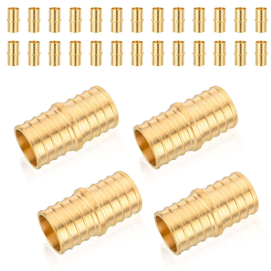 30 Pcs PEX-B Crimp 3/8" PEX X 1/2" PEX Coupling (Lead Free)