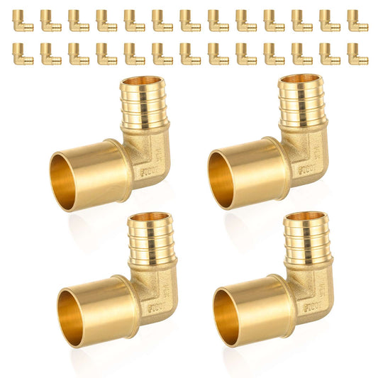 30 Pcs PEX-B Crimp 1/2" PEX x 3/4" Male Copper Sweat Elbow (Lead Free)