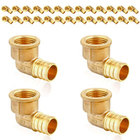 30 Pcs PEX-B Crimp 1/2" PEX x 1/2" Female Threaded Elbow (Lead Free) Plumbingsell