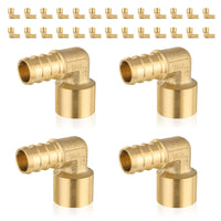 30 Pcs PEX-B Crimp 3/4" PEX x 1/2" Female Copper Sweat Elbow (Lead Free)