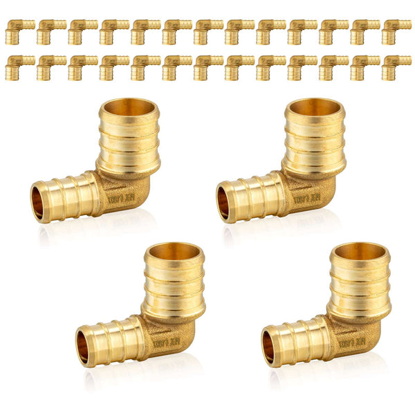 30 Pcs PEX-B Crimp Elbow 3/4" PEX x 1" PEX (Lead Free)