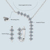 1.7ct Moissanite Necklace And Earrings Set 925 Sterling Silver Y Pendant D