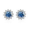 1 Ct D Color Moissanite Earrings 925 Sterling Silver Sunflower Studs For Women Wedding