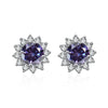1 Ct D Color Moissanite Earrings 925 Sterling Silver Sunflower Studs For Women Wedding