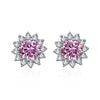 1 Ct D Color Moissanite Earrings 925 Sterling Silver Sunflower Studs For Women Wedding