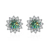 1 Ct D Color Moissanite Earrings 925 Sterling Silver Sunflower Studs For Women Wedding