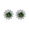 1 Ct D Color Moissanite Earrings 925 Sterling Silver Sunflower Studs For Women Wedding