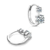 1.30ct D Moissanite Hoop Stud Earrings 925 Sterling Silver Mini Hoops Women