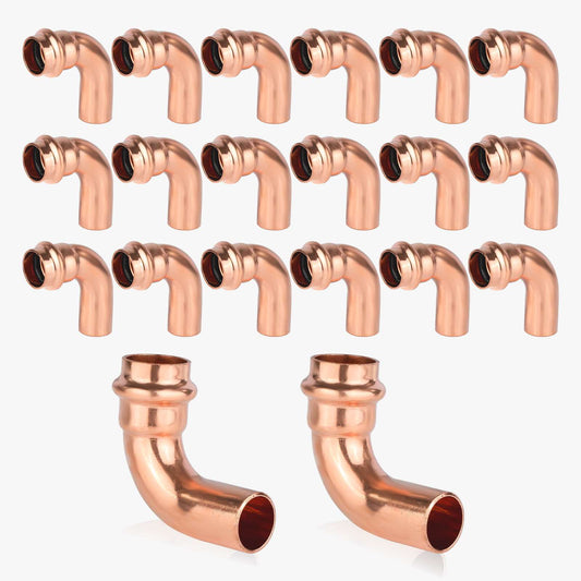 30 Pcs 3/4" Press Copper Street Elbow (Lead Free)