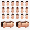 30 Pcs 1/2" Press Copper Coupling NO Stop (Lead Free)