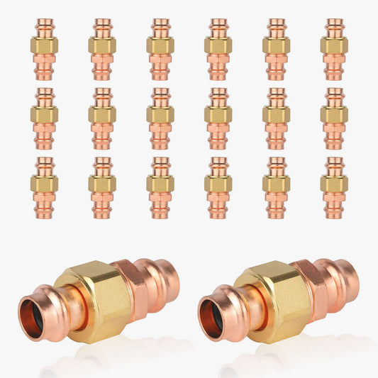 30 Pcs 1" Press Copper Union (Lead Free)