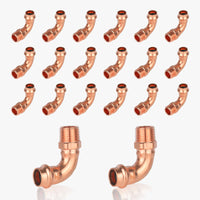 30 Pcs 1/2" Copper Press Male Elbow (Lead Free)