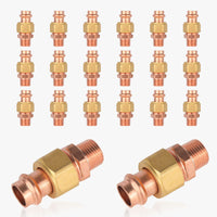 30 Pcs 3/4" Press Copper Union x Male (Lead Free)