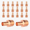 30 Pcs 1/2" FTG Press x 3/4" Male Threaded Copper Street Adapter (Lead Free)