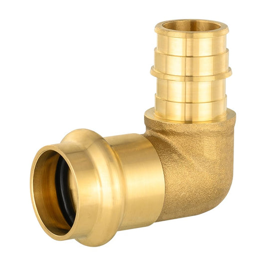 3/4" Press x 3/4" PEX Expansion Brass Elbow (Lead Free) Plumbingsell