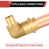 1" Copper Press x 1" PEX Crimp Brass Elbow (Lead Free)